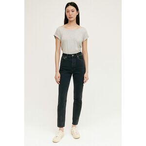 DENIM FORUM Black The Yoko High Rise Slim Jeans Pants   Women's Size 28